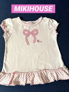 MIKIHOUSE Hot.Bリボン刺繍 Tシャツ
