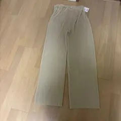 ナイスクラップ ベージュ　リブパンツ　サイズF 新品、未使用のサムネイル