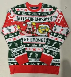 ニコロデオン サンタスポンジ ボブとパトリック アグリー クリスマス セーターS