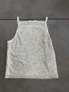 ANDMARY Paula lacey chiffon tops beige - メルカリ