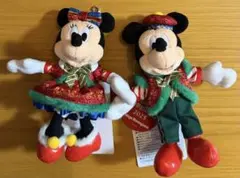 トイズ・ワンダラス・クリスマス！ぬいぐるみバッジミッキー、ミニーセット