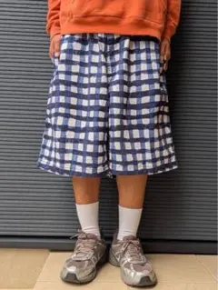 UNIOLO and MARNI チェック柄 バギーショートパンツ ハーフパンツ