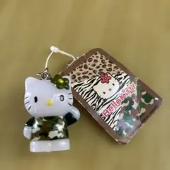 ハローキティ 迷彩柄 キーホルダー　希少　平成レトロ