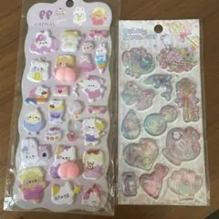 シール　2点　おしりシール　シャカシャカシール　香り付き　ストーン付き