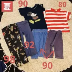まとめ売りDisneyZARAスパッツブリーズTシャツ6点夏80-98秋冬