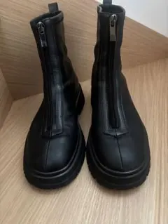 ブラック サイドゴアブーツ 厚底　23.5cm