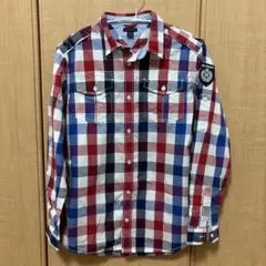HILFIGER チェック柄長袖シャツ