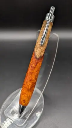 ボナンペン　花梨紅白源平 花梨瘤源平（アフゼリア）【受注生産の木軸ペン】 | 『ボナン