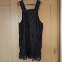 レース　黒色　エプロン　新品未使用