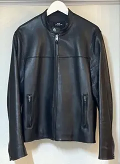 未使用級✨COACH 近年モデル レザージャケット シグネチャー 総柄 ブラック AWESOME LEATHER オーサムレザー / COACH JACKET コーチ