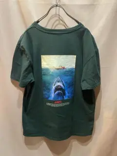 JAWS ダークグリーン Tシャツ　ジョーズ オフィシャル 映画のサムネイル