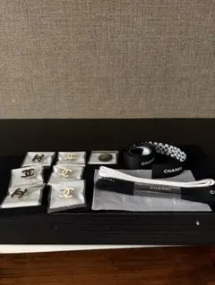 CHANEL アクセサリーセット ロゴボタンとリボンおまけ