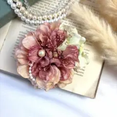 割引中！ダリアコサージュ♪06高級造花ダリア　入園式入学式卒園式卒業式に