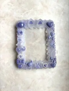 B8 猫耳 パープル ホイップデコ 硬質ケースデコ トレカケースデコ