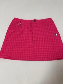 ピンク ハウンドトゥース スカート