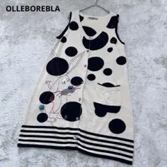 オレボレブラ　アルベロベロ　リネン　サマーニット　ドット　刺繍　チュニックのサムネイル