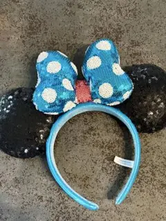 ディズニーリゾート　カチューシャ　スパンコール　ミニー