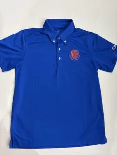 Champion 青 ポロシャツ ONE BALL ONE LOVE