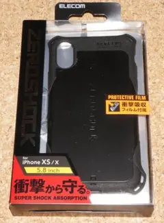 新品★エレコム iPhone XS/X ゼロショックケース ブラックのサムネイル