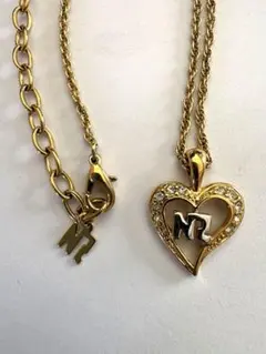 NINARICC ニナリッチ ネックレス ゴールド ハート型 ストーン付き