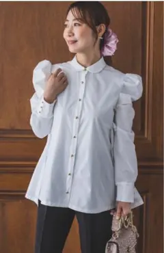 【新品未使用】bitnabi ビンナビ　美人トップス ペタルスリーブ　ブルー 2025年最新】bitnabiの人気アイテム - メルカリ