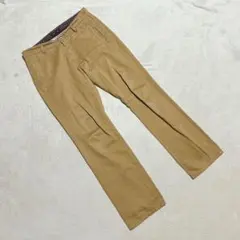 【SHIPS/シップス】コットンチノパンツ L うす茶 ストレート ドット柄のサムネイル