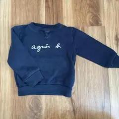 裏起毛　トレーナー　アニエスベー　ロゴ　紺色