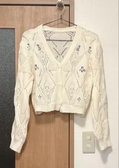 しまむら カーディガン 生成り クリーム L