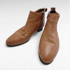 fitfit ショートブーツ サイドジップ ブーツ ブラウン 24cm