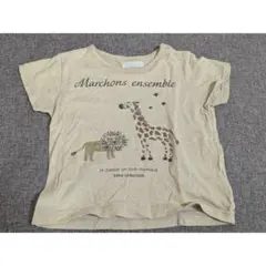 動物イラスト ベージュ Tシャツ