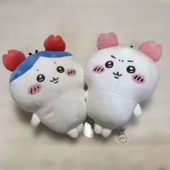 カニカチューシャ BIG ちいかわ ハチワレ ぬいぐるみ 2体セットのサムネイル