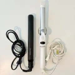 【セット】ヘアアイロン　ストレートアイロン　コテ　カールアイロン　サロニア