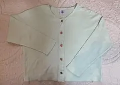 プチバトー　コットンリネン　カーディガン(ミント) 4ans/104cm