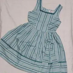 130　シャーリーテンプル　浅緑色のジャンパースカート