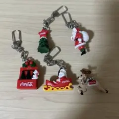 Coca-Cola クリスマスストラップ 5個セット　非売品　キーホルダー