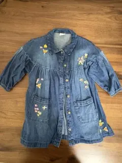 【NEXT】刺繍デニムシャツワンピース(92cm)