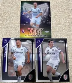 【3枚】フラム サッカーカード まとめ売り Topps Chrome