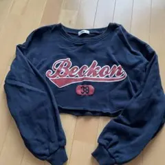 WEGO クロップドスウェット ネイビー