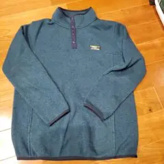LLBean ダークグリーン フリースプルオーバー　キッズ