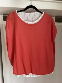 レディース　 カットソー Tシャツ 半袖　タンクトップ　2枚重ね　夏　春