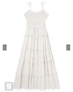 ワッシャーティアードフリルワンピース[k8755w] オフホワイト GRL