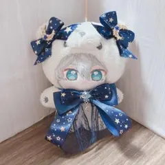 ハンドメイド　ぬい服　あんスタ　いつぬい　リボン　レース　揺れるチャーム　星　月のサムネイル