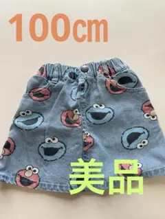 エルモ プリント デニムスカート 100cm