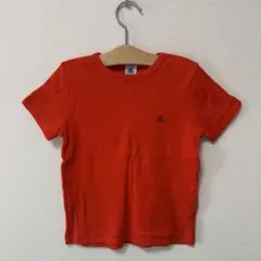 プチバトー 朱色 半袖Tシャツ