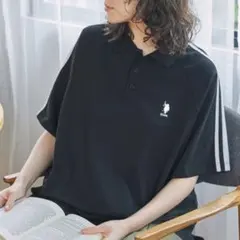 U.S. POLO ASSN. サイドライン　ポロシャツ　FREE　ブラック