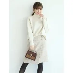 Apuweiser-riche サイズ0 ツイードチェック台形スカート