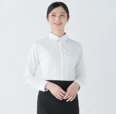 TOPVALU レディース 長袖シャツ ホワイト（×3）のサムネイル