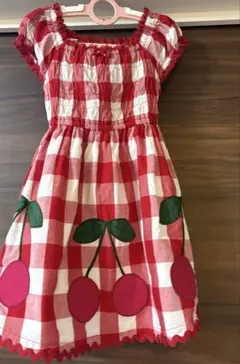 シャーリーテンプル 紺チェリーチョコ柄ワンピ - メルカリ