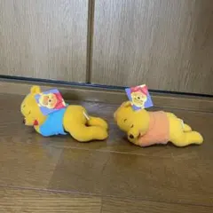 【希少非売品】くまのプーさん おやすみ　ミニぬいぐるみ 2体セット　SEGA