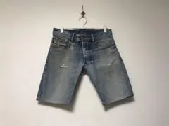 本物ディーゼルDIESELダメージ加工デニムハーフショートパンツメンズXS